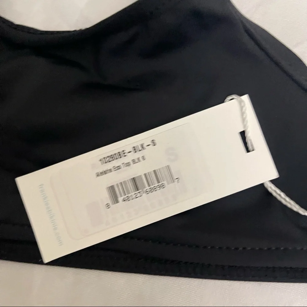 Frankie’s Bikinis Aleisha Eco Bikini Top in Black Small